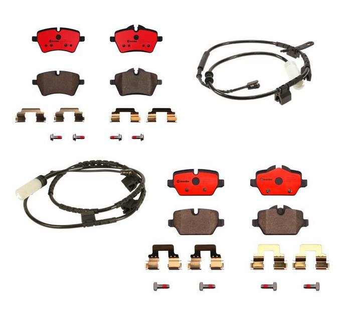 Mini Brembo Brake Pads Kit -  Front and Rear (Ceramic) 34359804834 - Brembo 1555137KIT